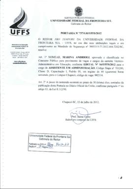 Portaria 737-GR-2012