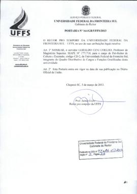 Portaria 164-GR-2013