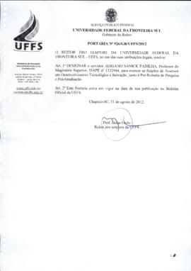 Portaria 926-GR-2012