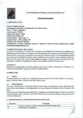 Fundamentos da Crítica Social