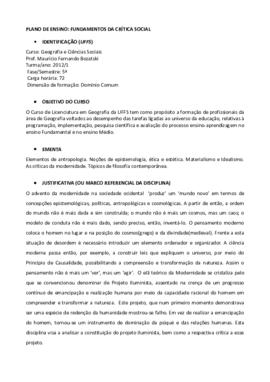 Fundamentos da Crítica Social