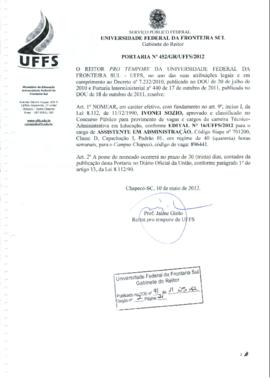 Portaria 452-GR-2012
