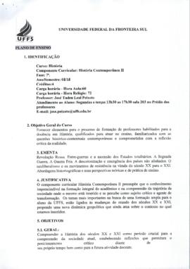 História Contemporânea II