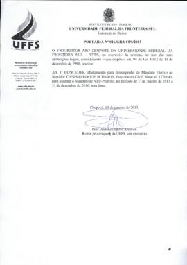 Portaria 016-GR-2013