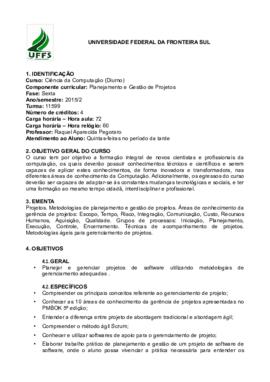 Planejamento e Gestão de Projetos