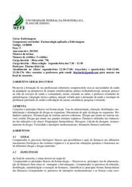 Farmacologia Aplicada a Enfermagem