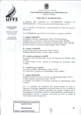 Portaria 492-GR-2013