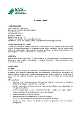 Geografia Urbana