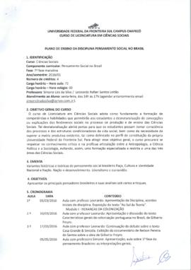 Pensamento Social no Brasil