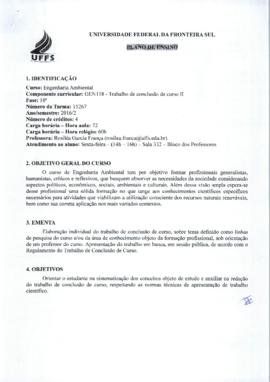 Trabalho de Conclusão de Curso II