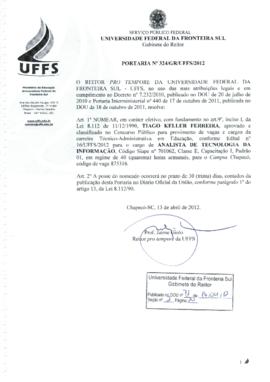 Portaria 324-GR-2012