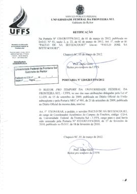 Portaria 120-GR-2012 Retificação