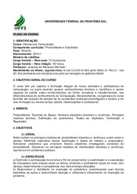 Probabilidade e Estatística