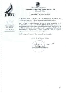 Portaria 657-GR-2012
