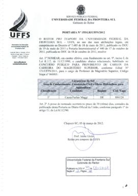Portaria 155-GR-2012