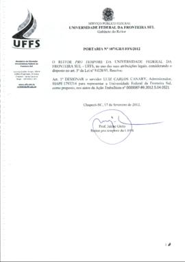 Portaria 107-GR-2012