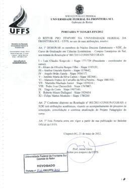 Portaria 513-GR-2012