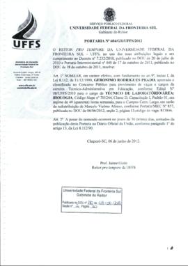 Portaria 604-GR-2012