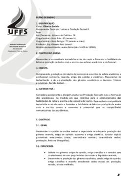 Leitura e Produção Textual II