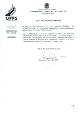 Portaria 263-GR-2012