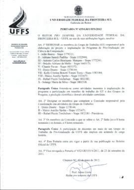 Portaria 435-GR-2012