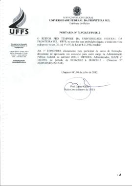 Portaria 713-GR-2012