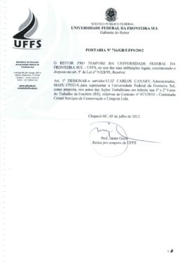 Portaria 716-GR-2012