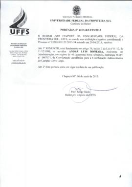 Portaria 415-GR-2013