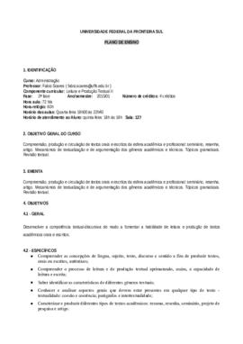 Leitura e Produção Textual II