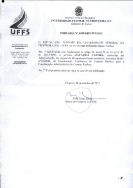 Portaria 1005-GR-2012