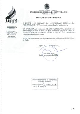 Portaria 427-GR-2012