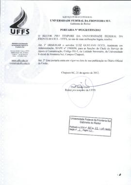 Portaria 892-GR-2012