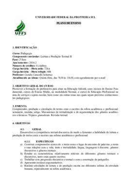 Leitura e Produção Textual II