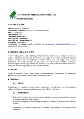 Introdução ao Pensamento Social