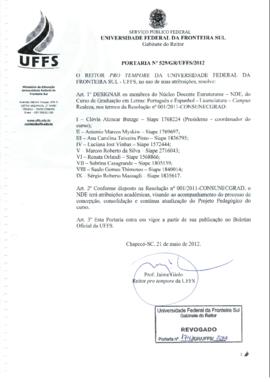 Portaria 529-GR-2012