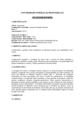 Leitura e Produção Textual I