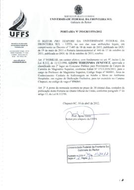Portaria 293-GR-2012