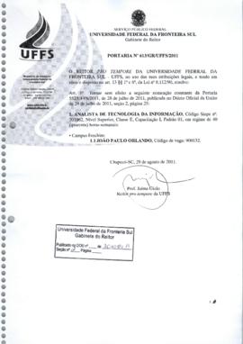 Portaria 613-GR-2011