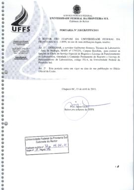 Portaria 318-GR-2011