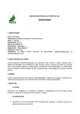 Introdução ao Pensamento Social