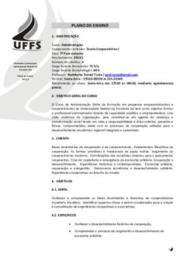 Teoria Cooperativista I