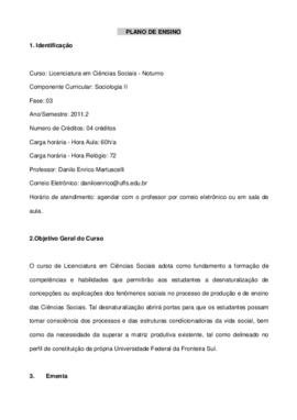 Sociologia II