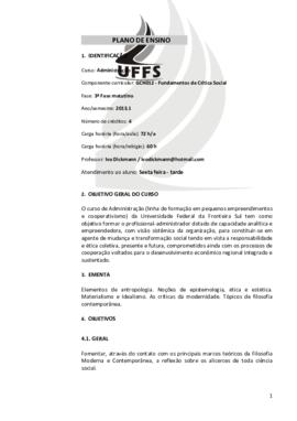 Fundamentos da Crítica Social
