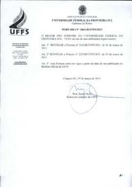 Portaria 186-GR-2013