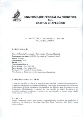 Introdução ao Pensamento Social
