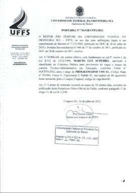 Portaria 741-GR-2012
