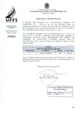 Portaria 182-GR-2012