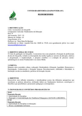 Fundamentos da Educação