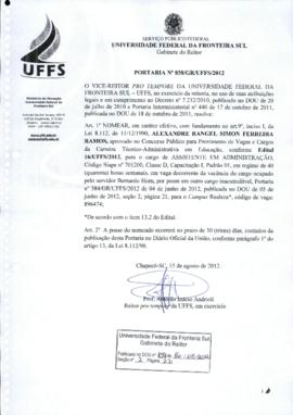 Portaria 858-GR-2012