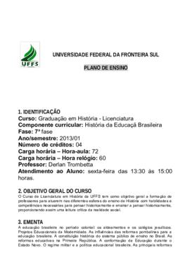 História da Educação Brasileira